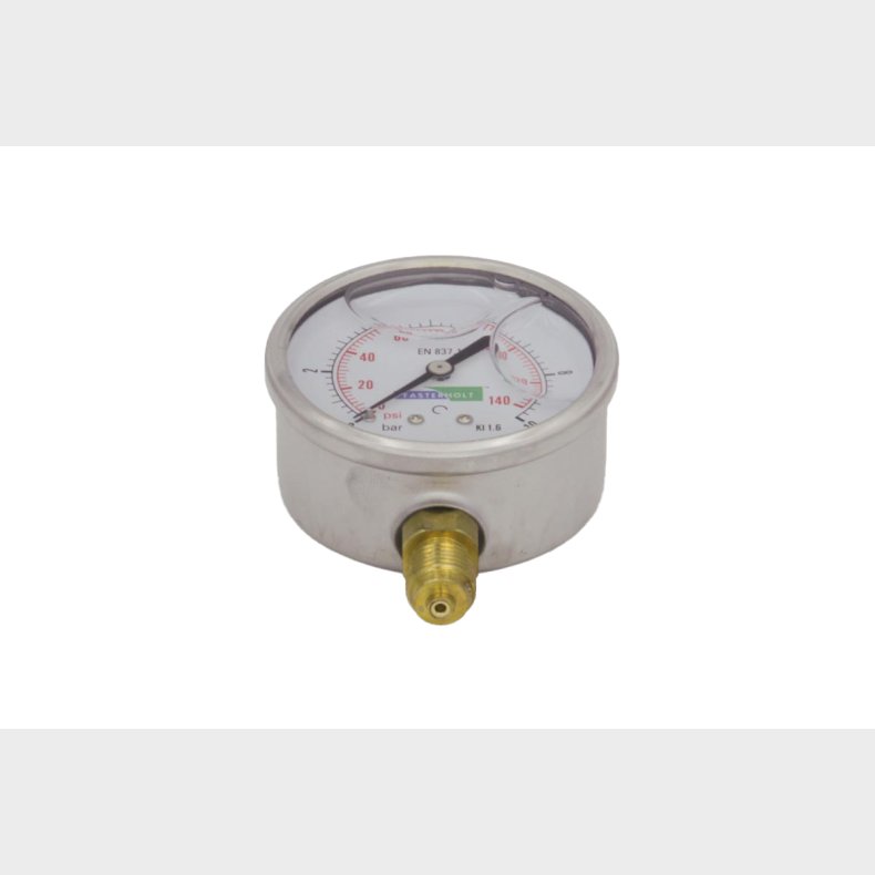 MANOMETER  GLYCERIN 0 - 10 BAR 1/4" NED